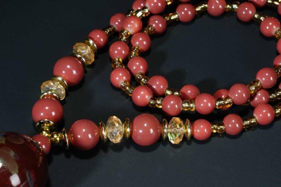 上海都达杂项专场六十六【全场包邮】 红色毛衣链66-262