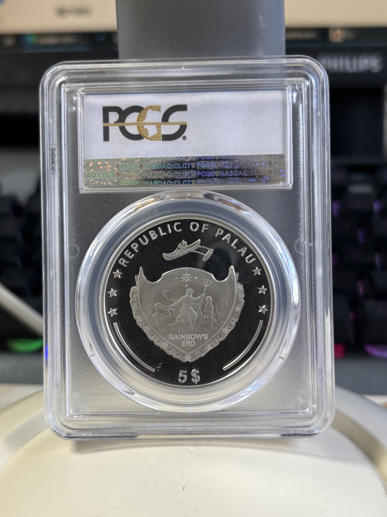 第197期拍卖 帕劳2016年世界奇观美国白宫彩银币PCGS-PR70首带证书，925银，20克，发行2500枚