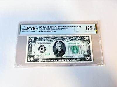 【Blue Auction】世界纸币精拍第805期——18级TOP拍卖/信誉/品质/专业/高效💫 - 美国 1934B  20美金  PMG65EPQ