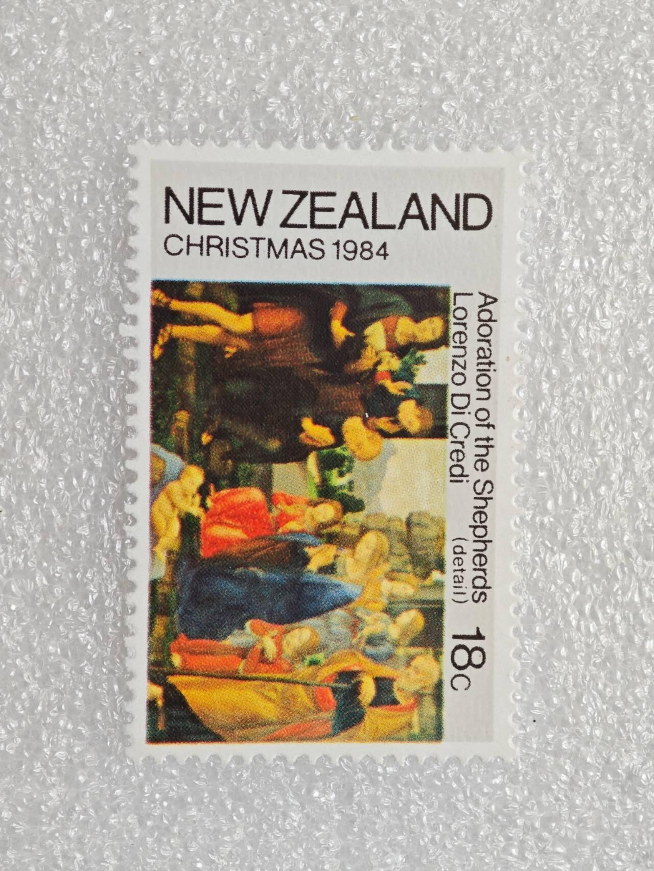  【淘币小摊】限时拍第八百九十一拍  外国老邮票 印花税票 火花纸品场    每周一统一发货 新西兰1984年宗教题材邮票全新未使用