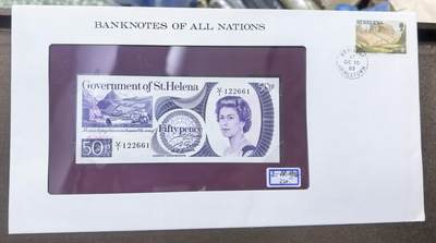 北京马甸外国币专卖第150期，外国纸币专场，陆续上拍，欢迎关注 - 美国福兰克林造币厂邮币封：圣.赫勒拿