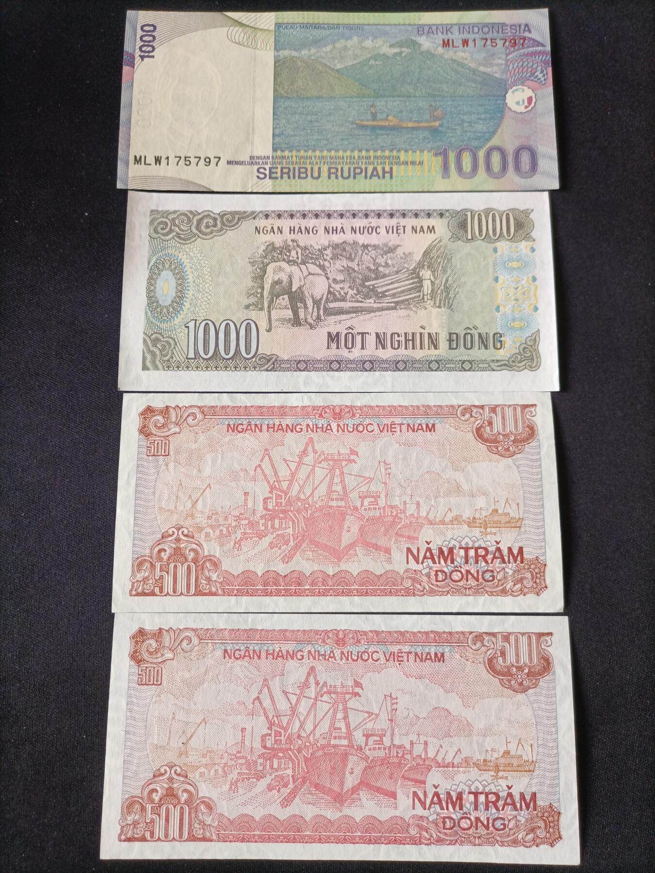 【游宝拍卖】丙午马年第20期 周六截拍 印尼 越南 4张 UNC/UNC-