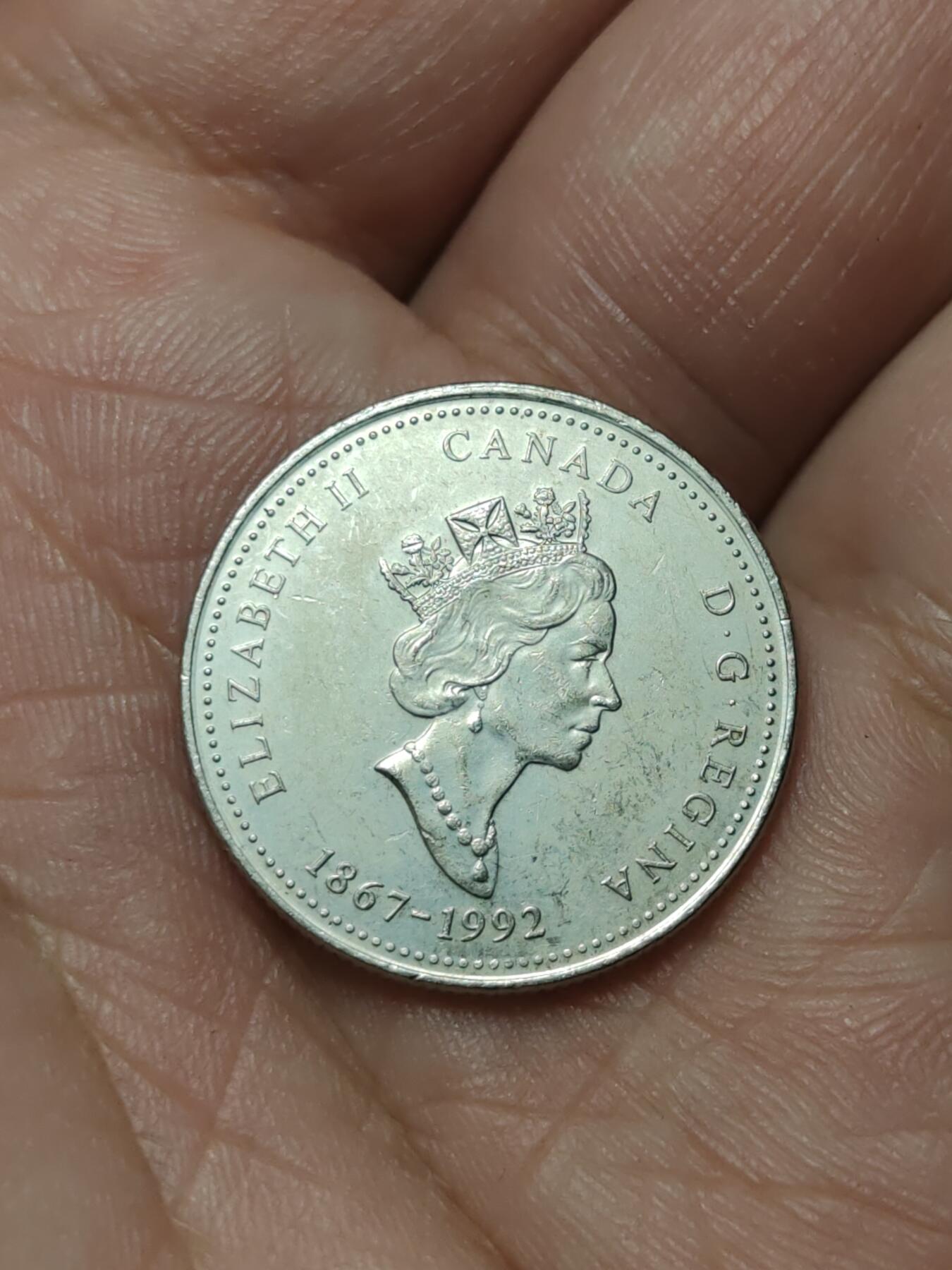 2026年第四十场(总第二百零九场）外国好品散币场(免佣金) 加拿大🇨🇦1992年25分(联邦成立125周年不列颠哥伦比亚省纪念币)