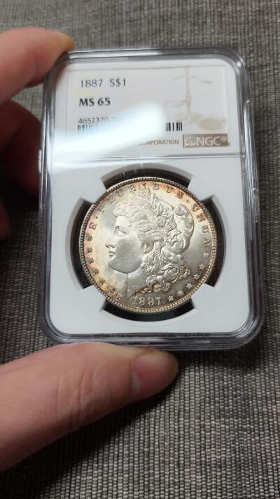 NGC评级MS65美国1887摩根银元
