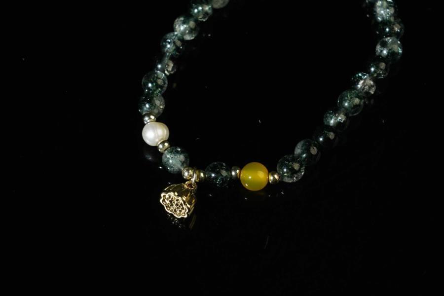 上海都达杂项专场七十二【全场包邮】 天然水草玛瑙手串61-211