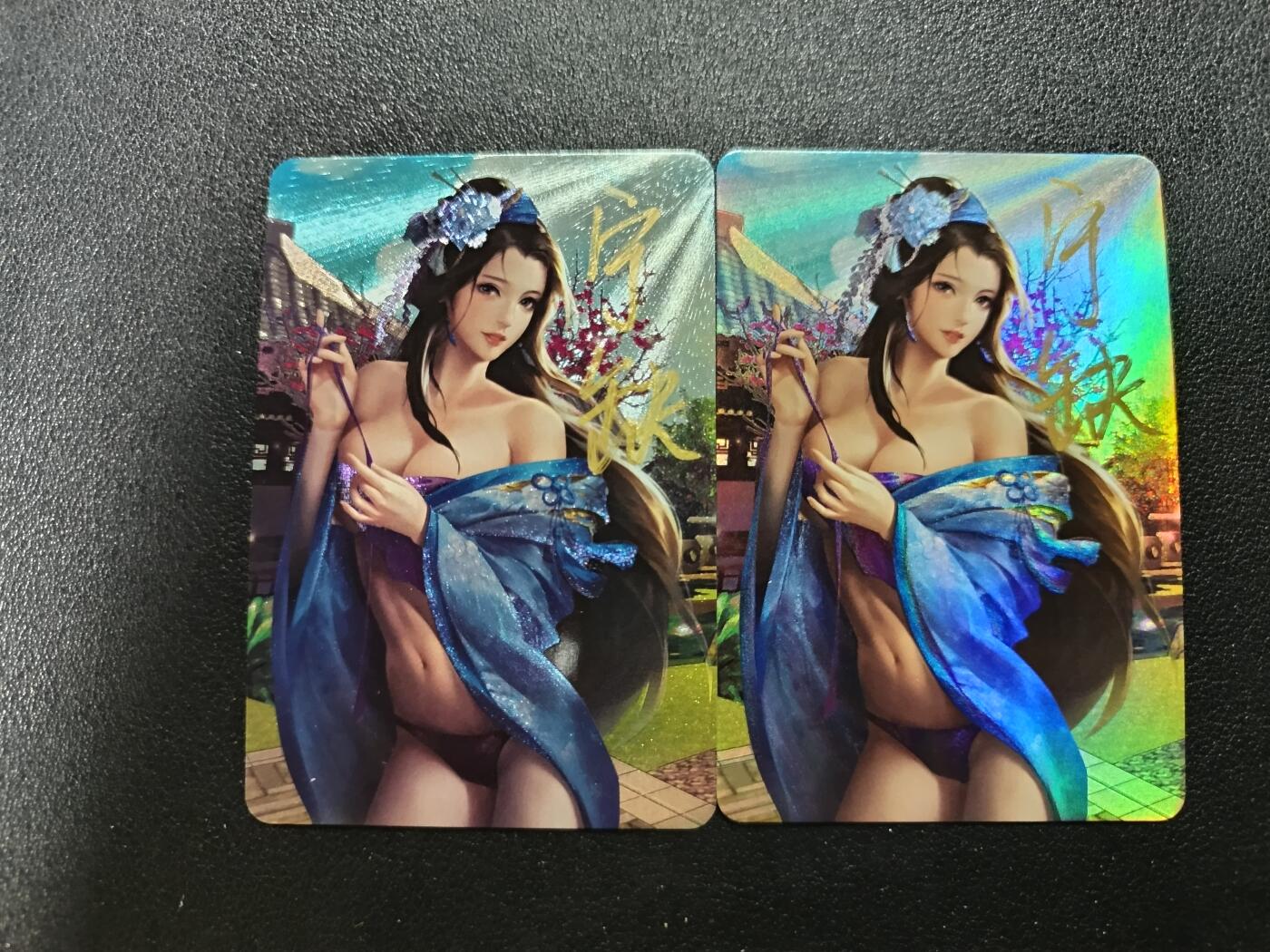 天玑星卡拍第184期《4.6周一截拍》持续收拍收评中 满赠卡需备注 【亲签卡】宁缺卡牌 樊梨花 粗闪 亲签卡 两张