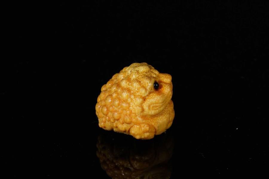 上海都达杂项专场七十二【全场包邮】 实心玉竹《金蟾》》小摆件68-83