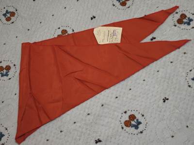 橙子收藏第七期 - 1980年代苏联列宁少年先锋队官方红领巾，由乌克兰苏维埃社会主义共和国乌日哥罗德“友谊”国营工厂于1980年代生产，全新未使用，完整保留原厂标签、ОТК国家质检合格章，品相完美。