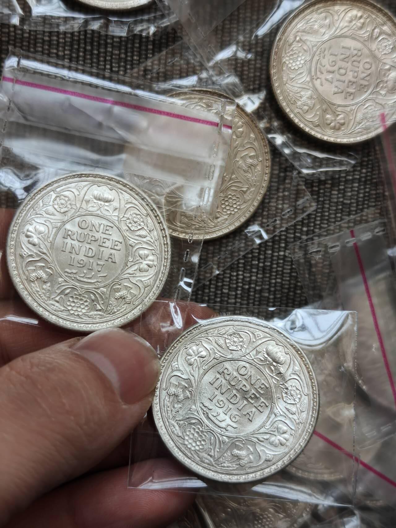 原光英属印度乔治五世卢比银币批量