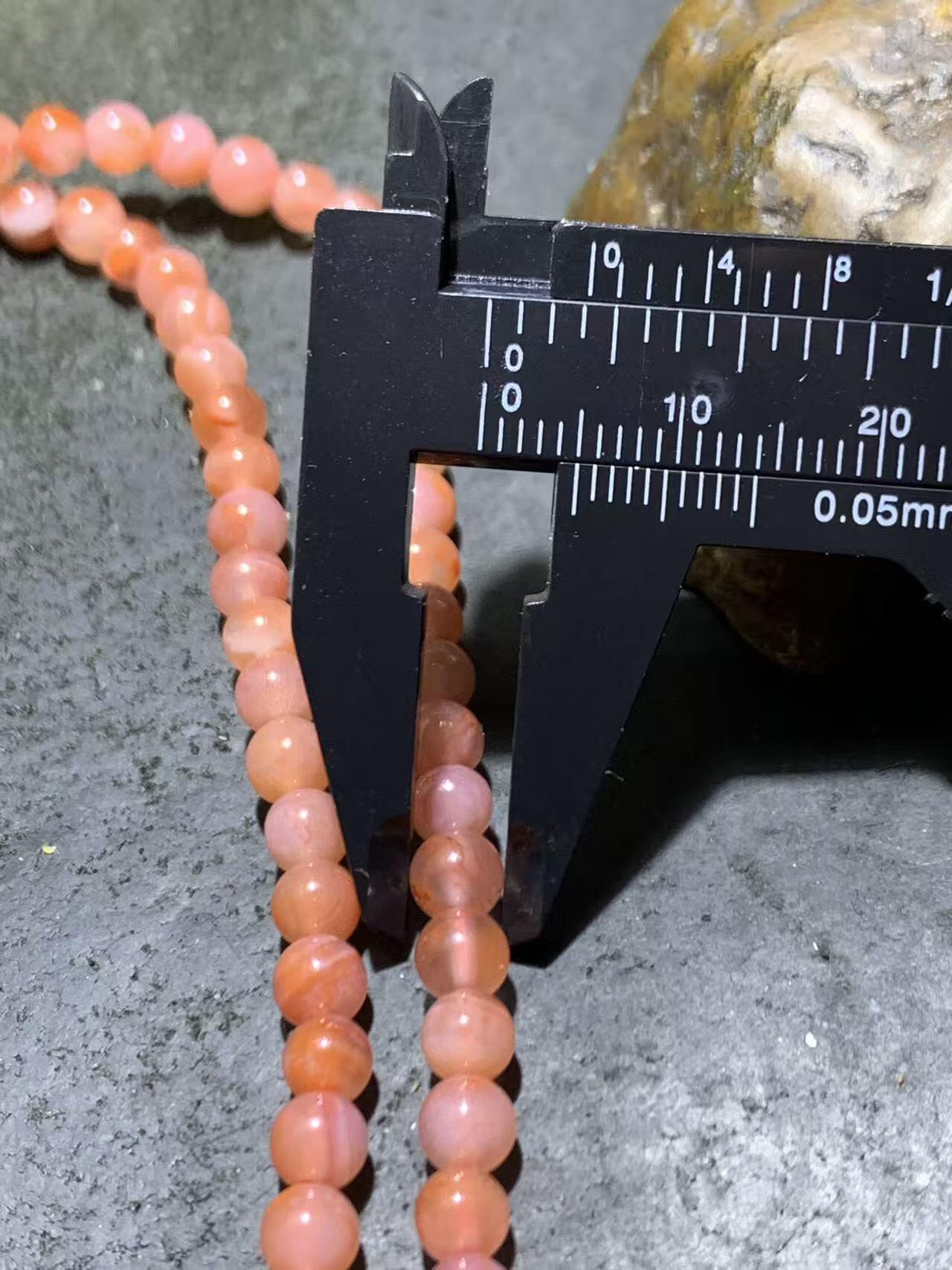 精美冰粉色荔枝冻飘红川料南红玛瑙多圈手串一条