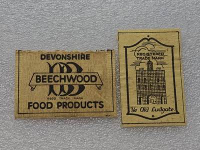  【淘币小摊】限时拍第八百九十一拍  外国老邮票 印花税票 火花纸品场    每周一统一发货 - 英格兰早期火柴标2枚