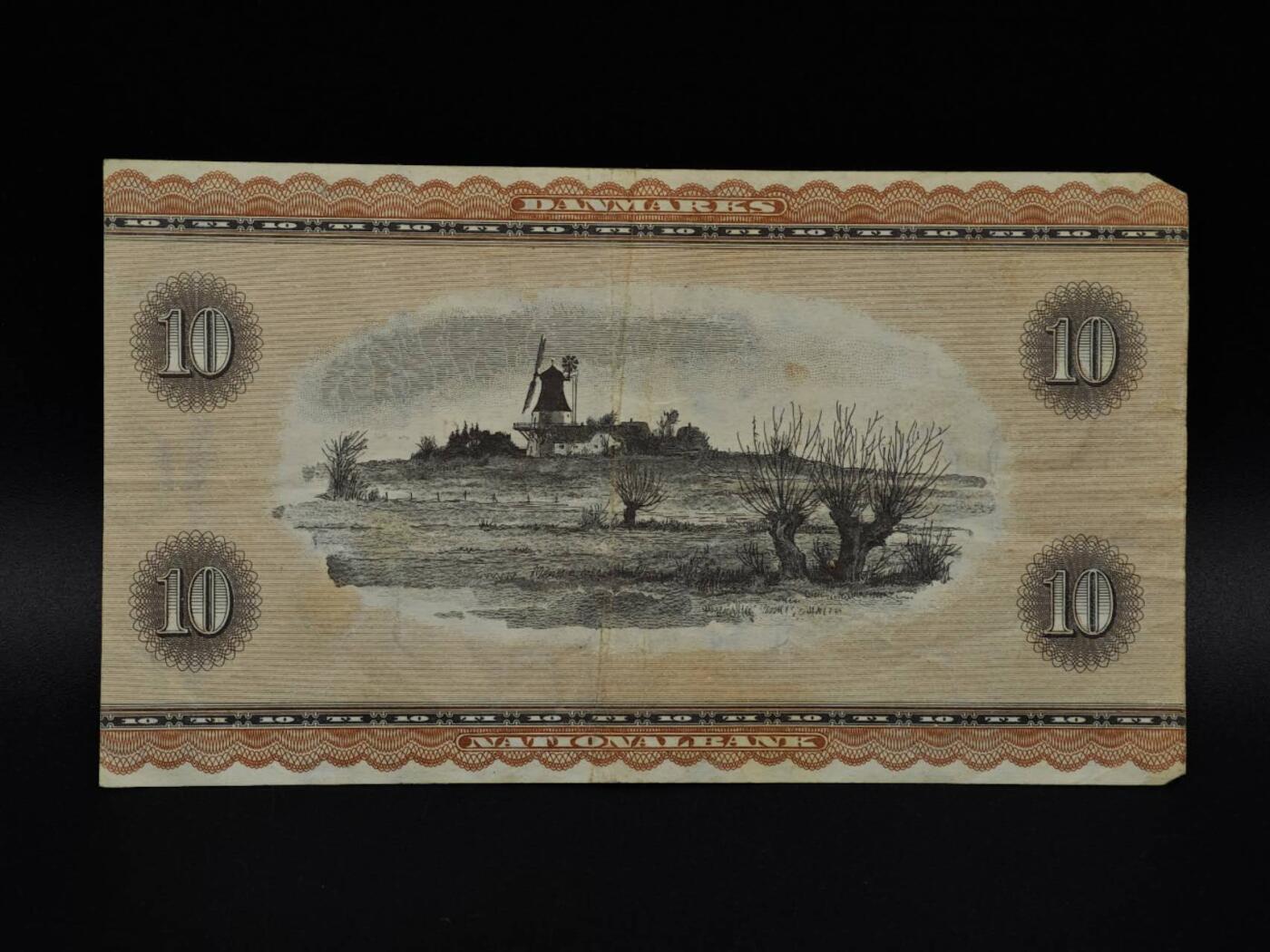  【淘币小摊】限时拍第八百九十拍   纸币场    每周一统一发货 丹麦10克朗纸币【有折】