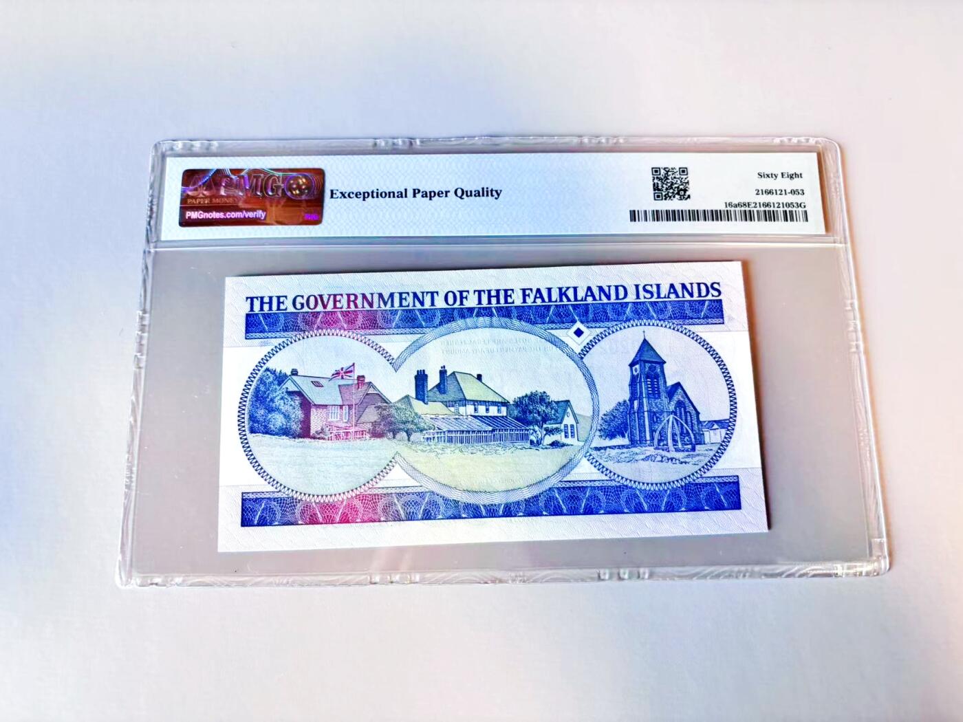 【Blue Auction】世界纸币精拍第805期——18级TOP拍卖/信誉/品质/专业/高效💫 【无47】福克兰群岛 1990年50镑 PMG68EPQ 高分