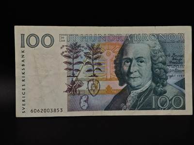  【淘币小摊】限时拍第八百九十拍   纸币场    每周一统一发货 - 瑞典100克朗纸币【有折】