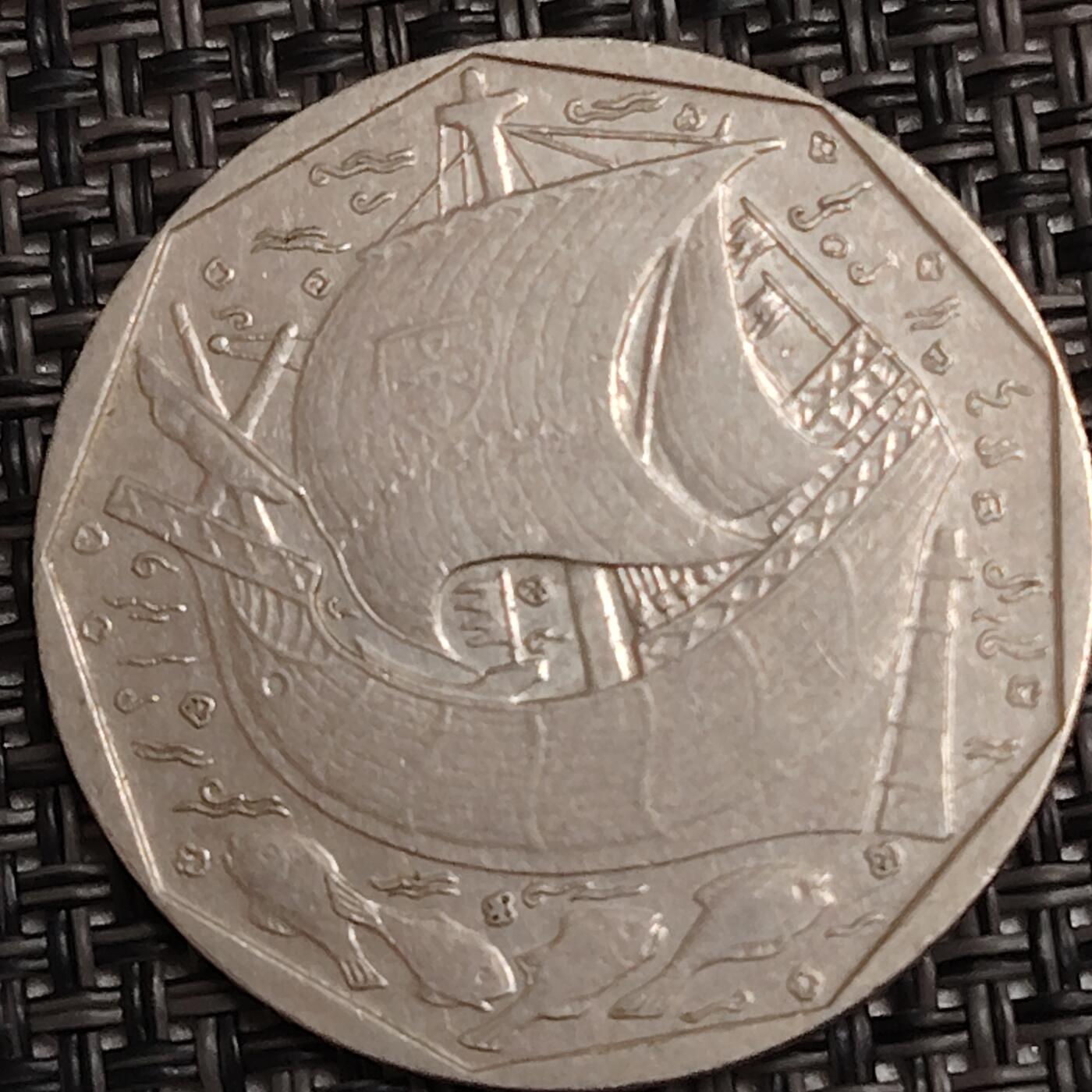 布加迪🐬～世界钱币(上海)🌾第 291 期 /  各国套币和散币 葡萄牙🇵🇹 1991年 50埃斯库多 帆船图案～C16