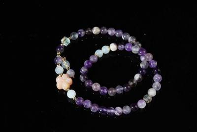 上海都达杂项专场103【全场包邮】  紫晶双圈手串66-274