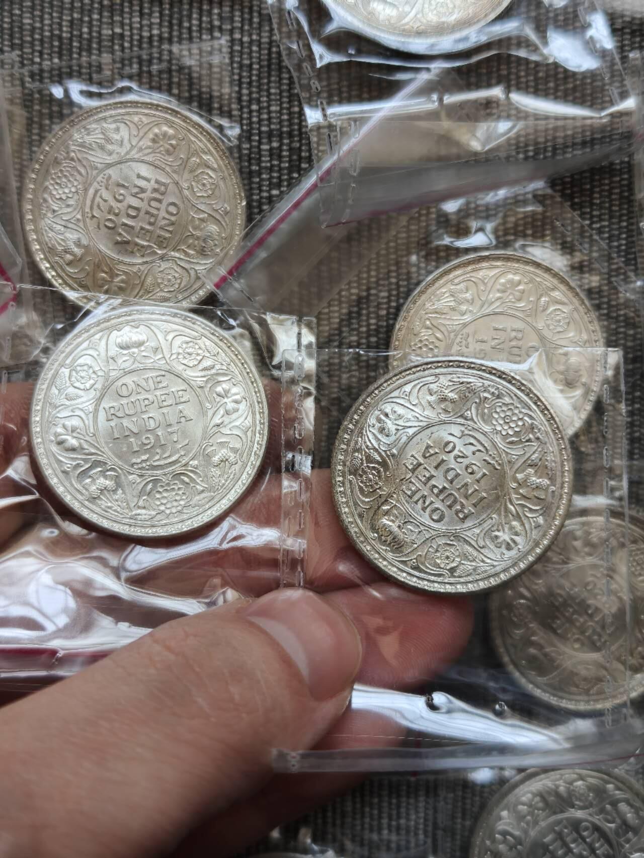 原光英属印度乔治五世卢比银币批量