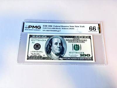 【Blue Auction】世界纸币精拍第805期——18级TOP拍卖/信誉/品质/专业/高效💫 - 美国 1996年100美金 PMG66EPQ