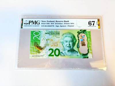 【Blue Auction】世界纸币精拍第805期——18级TOP拍卖/信誉/品质/专业/高效💫 - 新西兰 2018年20元 PMG67EPQ 高分