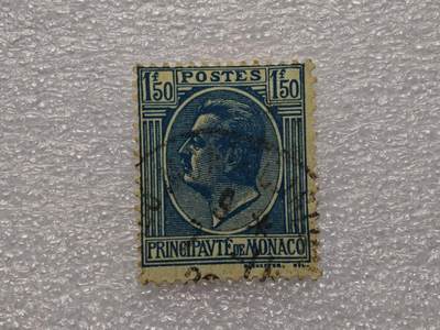  【淘币小摊】限时拍第八百九十一拍  外国老邮票 印花税票 火花纸品场    每周一统一发货 - 摩纳哥1924年1.5法郎邮票