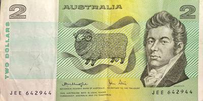 回流0405 - 澳大利亚2元纸币（纸钞版，1966-1988年版）¥9.35