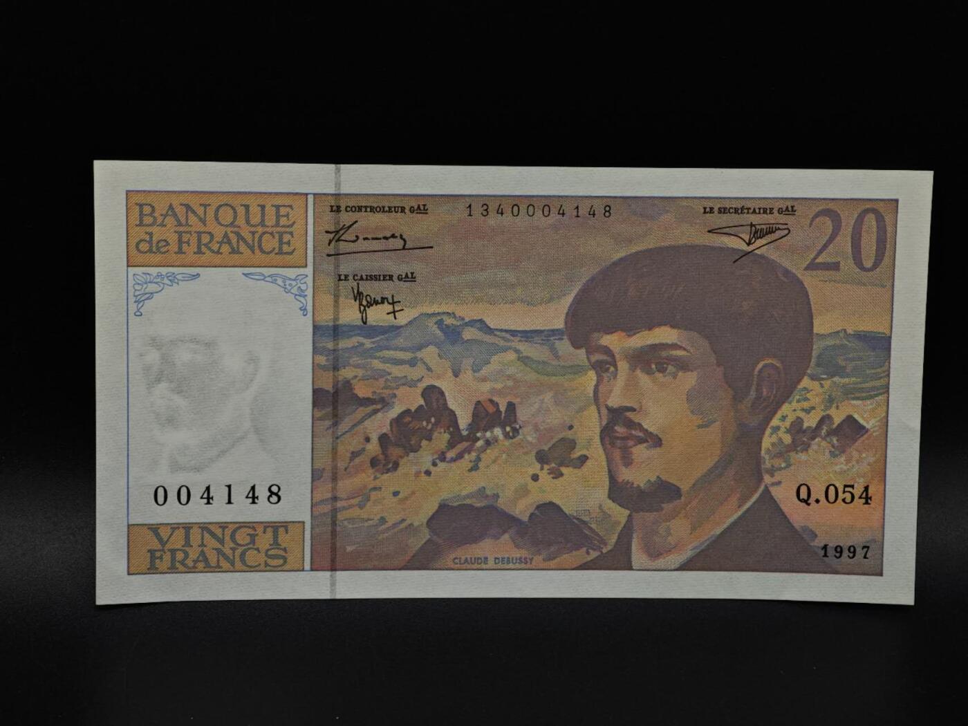  【淘币小摊】限时拍第八百九十拍   纸币场    每周一统一发货 法国1997年20法郎纸币