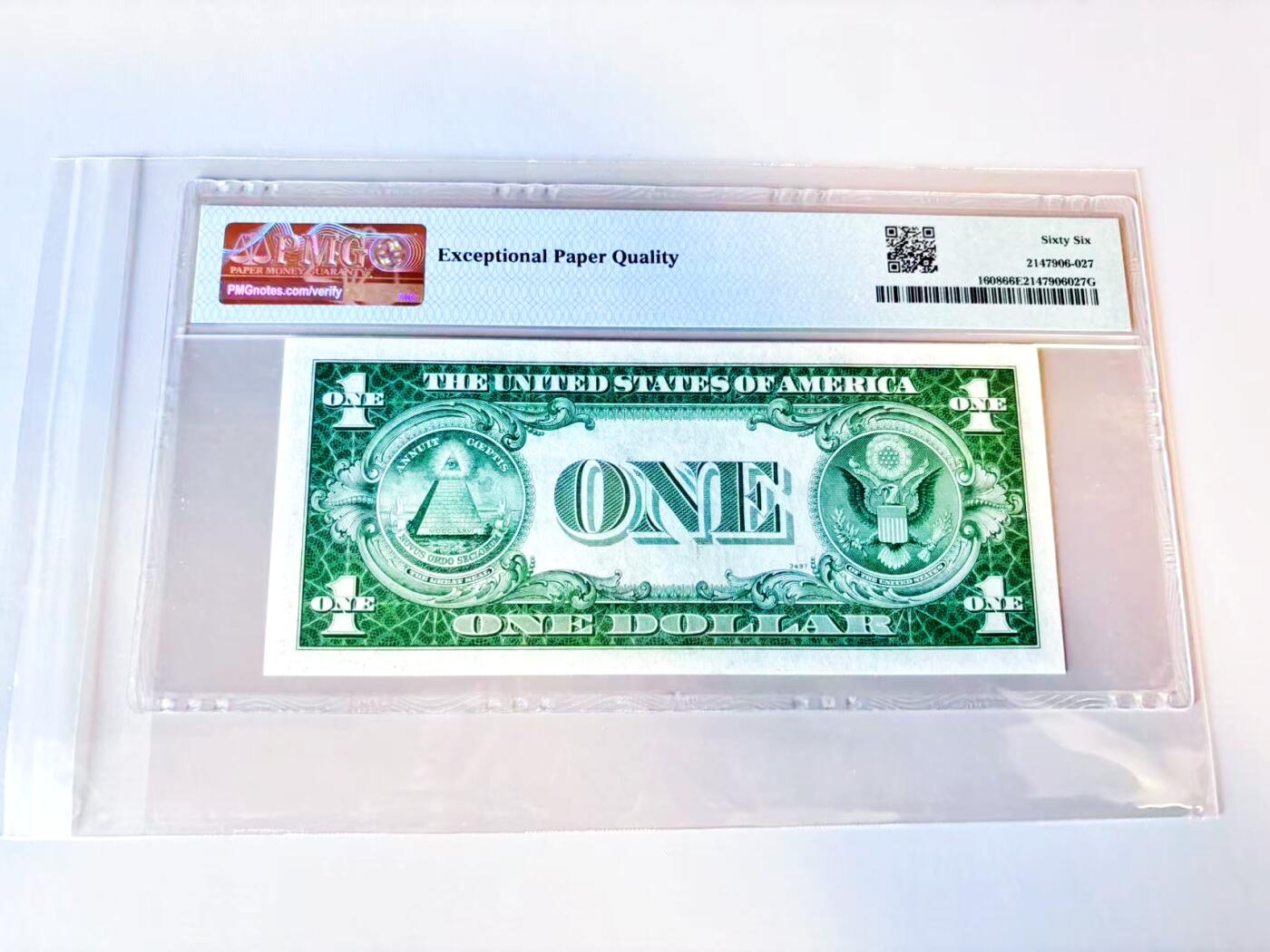 【Blue Auction】世界纸币精拍第805期——18级TOP拍卖/信誉/品质/专业/高效💫 美国 1935A 1美金  PMG66EPQ 