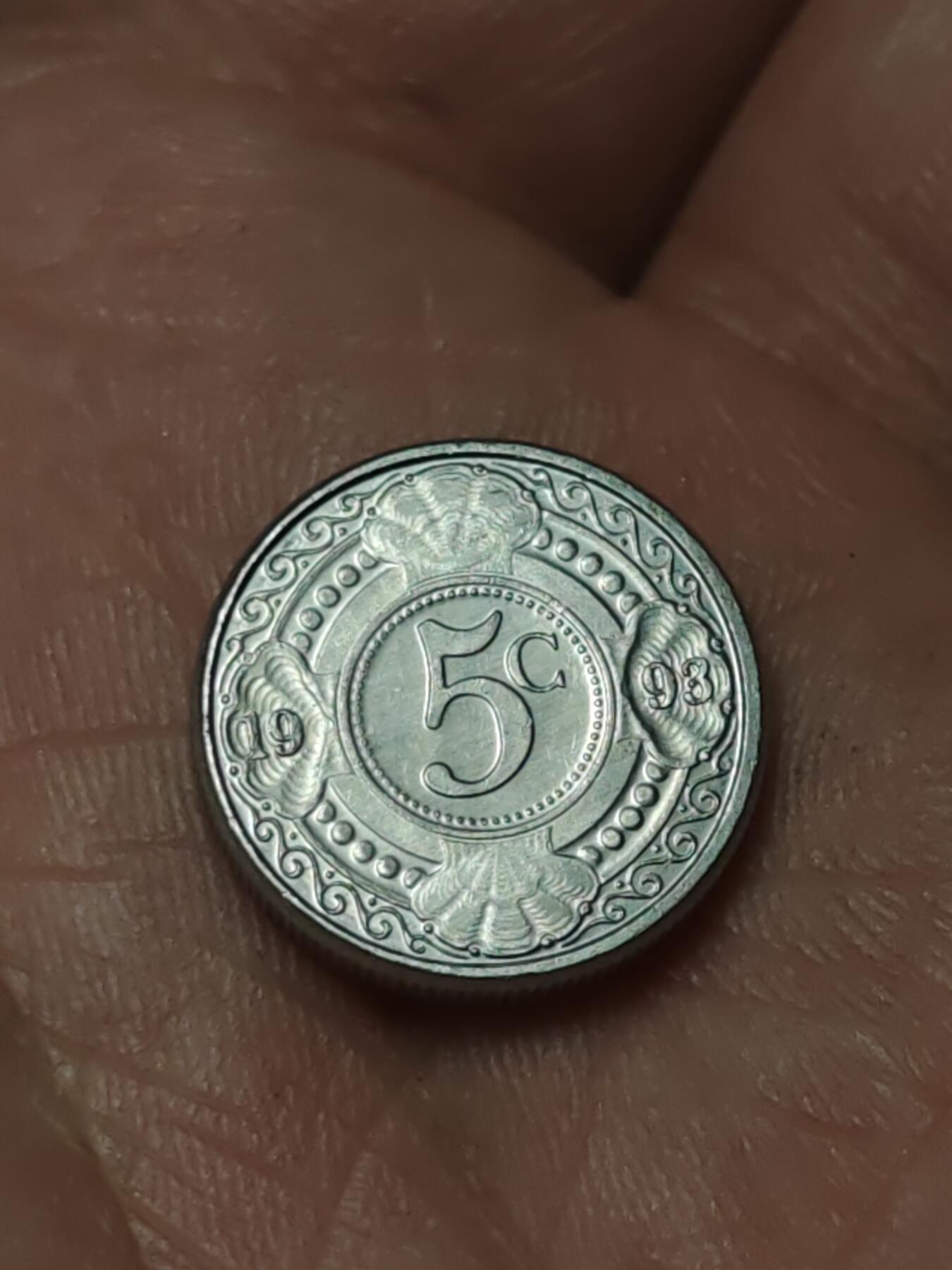 2026年第四十场(总第二百零九场）外国好品散币场(免佣金) 荷属安的列斯1998年5分(贝娅特丽克丝女王时期，Bow–弓箭标)