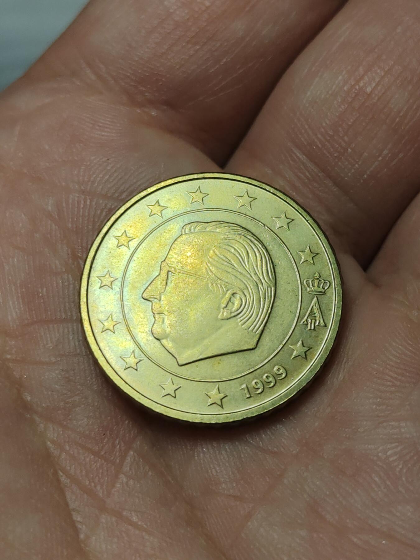 2026年第四十场(总第二百零九场）外国好品散币场(免佣金) 比利时🇧🇪1999年50欧分(阿尔贝二世时期，第一版欧洲地图首发年)