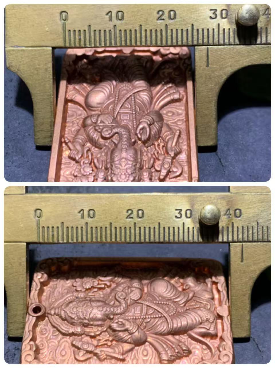 精美紫铜象神护身牌一个，