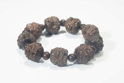 上海都达杂项专场103【全场包邮】  天然黑檀木手工精雕招财貔貅手串61-132