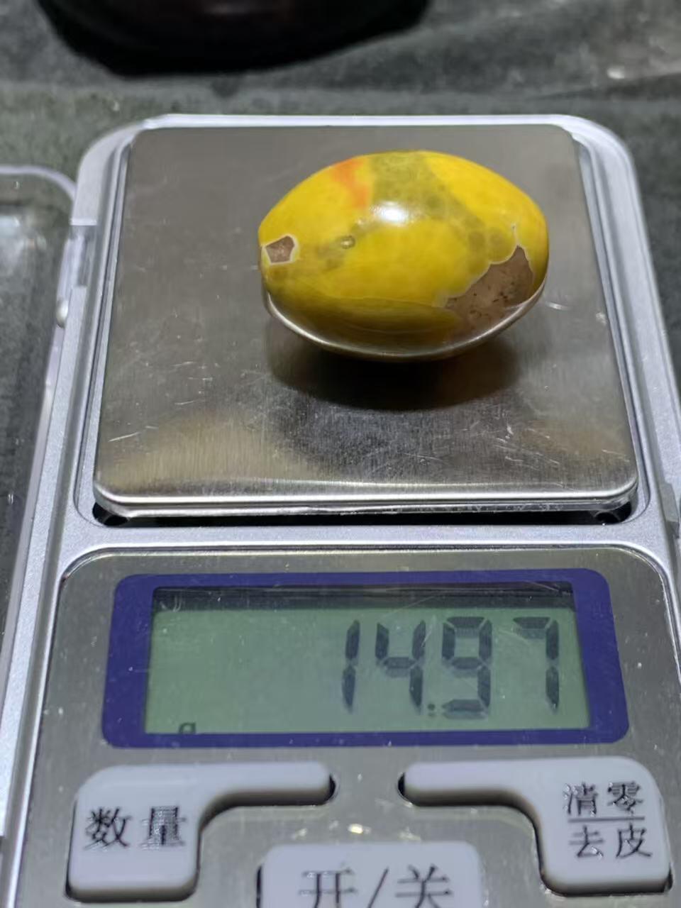 冰飘鱼籽纹战国红玛瑙桶珠一颗！