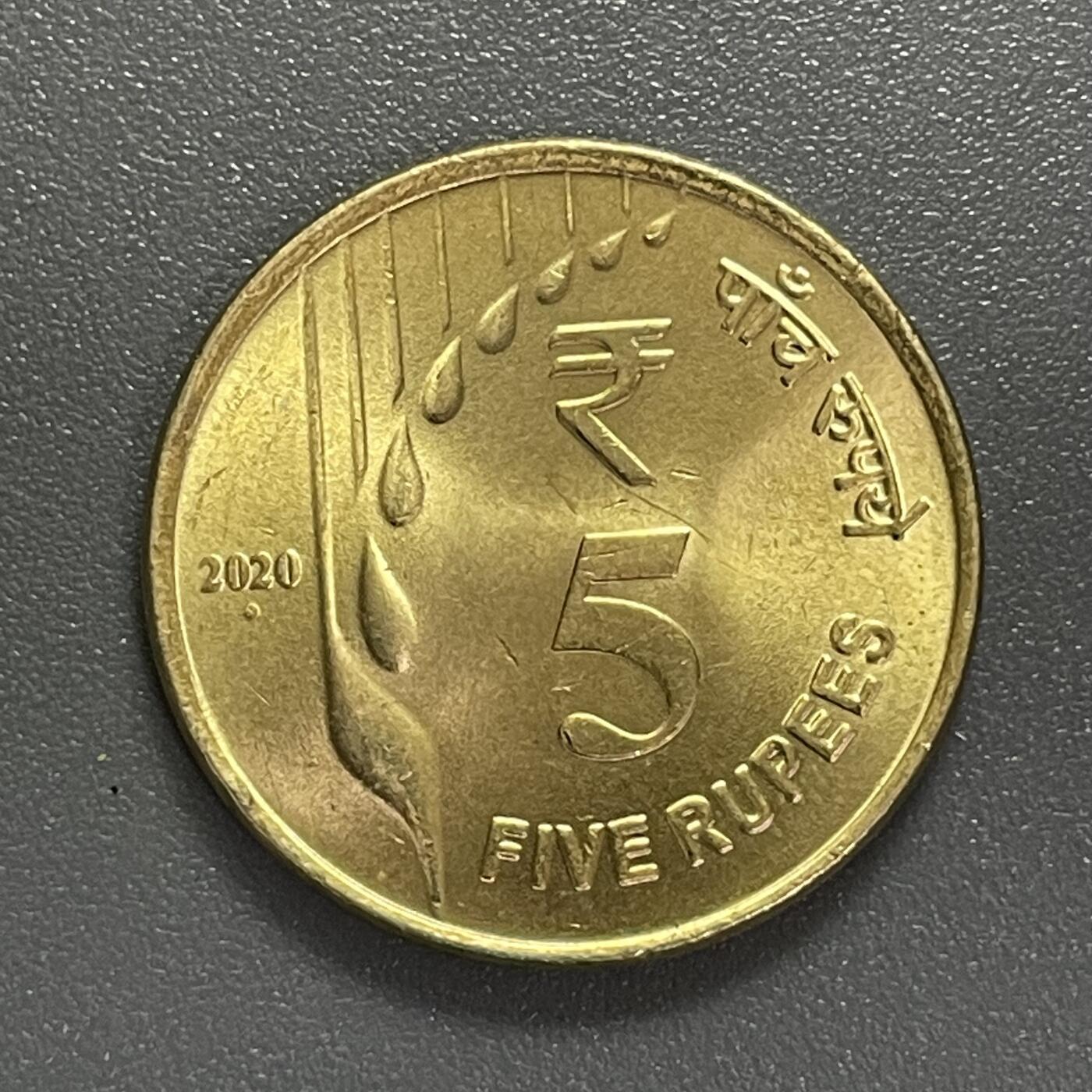 回流0405 印度2020年5卢比 雨水主题