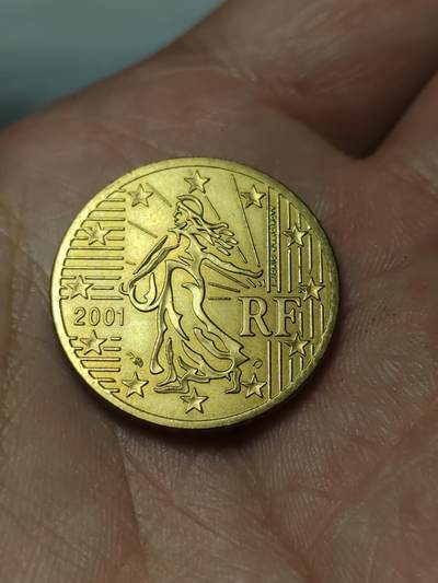 2026年第四十场(总第二百零九场）外国好品散币场(免佣金) - 法国🇫🇷2001年50欧分(第一版欧洲地图)