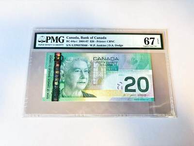 【Blue Auction】世界纸币精拍第805期——18级TOP拍卖/信誉/品质/专业/高效💫 - 加拿大 2004-07年20元 PMG67EPQ 高分