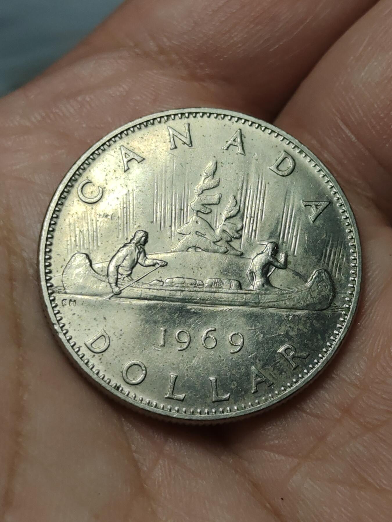 2026年第四十场(总第二百零九场）外国好品散币场(免佣金) 加拿大🇨🇦1969年1元(伊丽莎白二世中年花冠第二版)