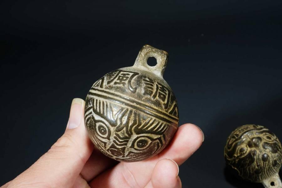 上海都达杂项专场七十二【全场包邮】 清代 风调雨顺铜铃铛 3件67-187