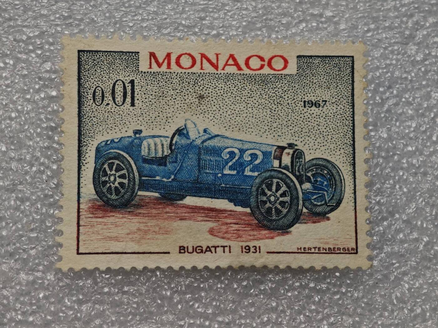  【淘币小摊】限时拍第八百九十一拍  外国老邮票 印花税票 火花纸品场    每周一统一发货 摩纳哥1961年老爷车1分邮票全新未使用