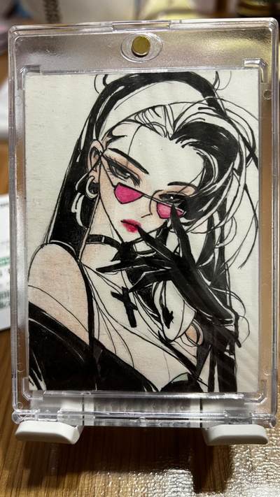 天玑星卡拍第184期《4.6周一截拍》持续收拍收评中 满赠卡需备注 - 【亲签1/1独版限量手绘卡】Edward 驱魔猎人Anna