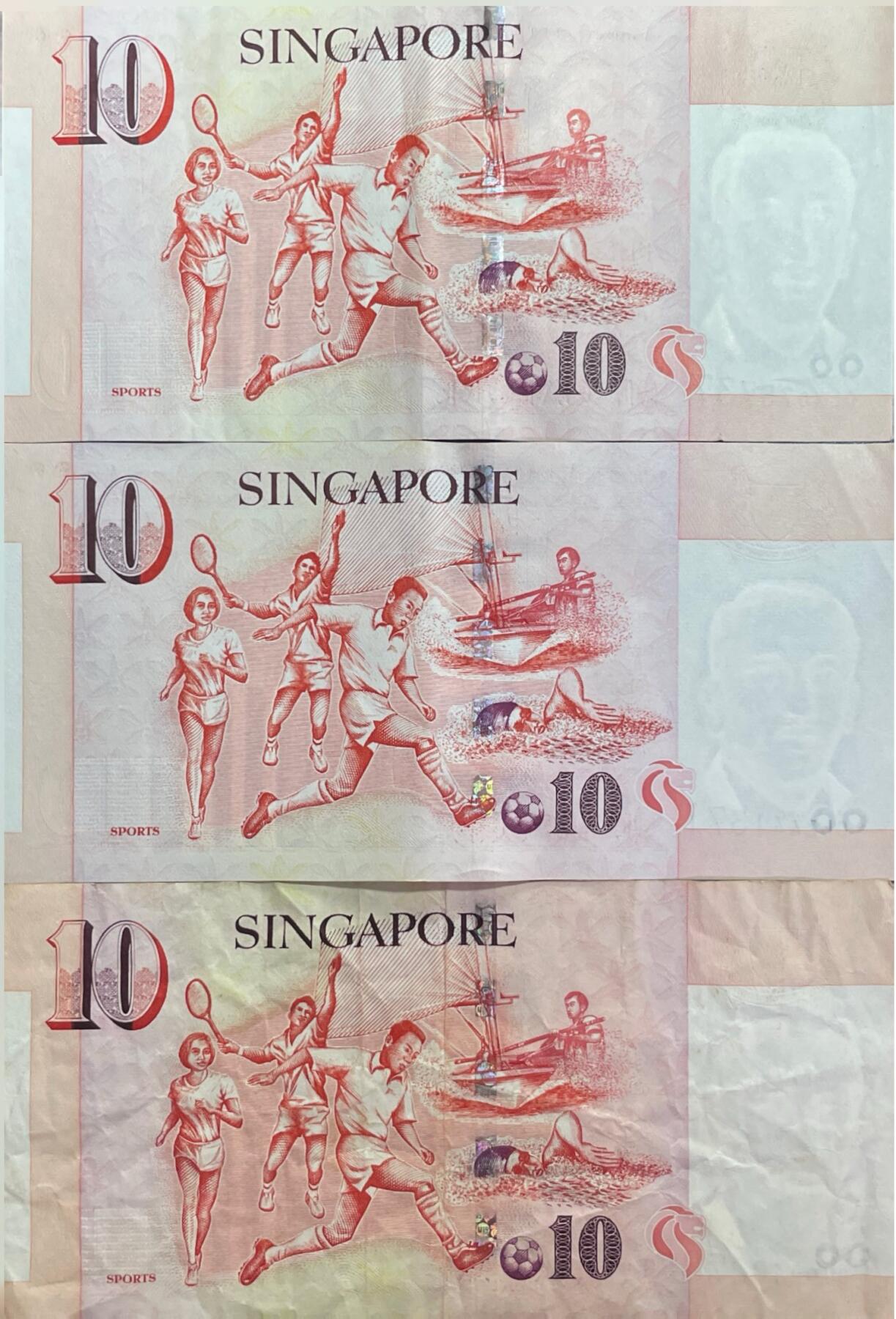 回流0405 新加坡10元纸币（肖像系列，1999年版）¥158.8