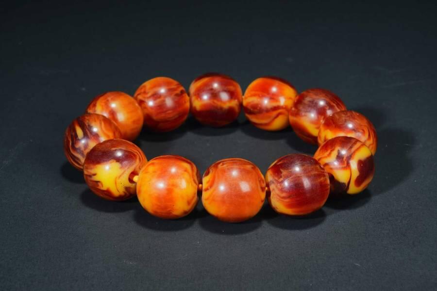 上海都达杂项专场七十二【全场包邮】 赛璐璐圆珠手串61-369