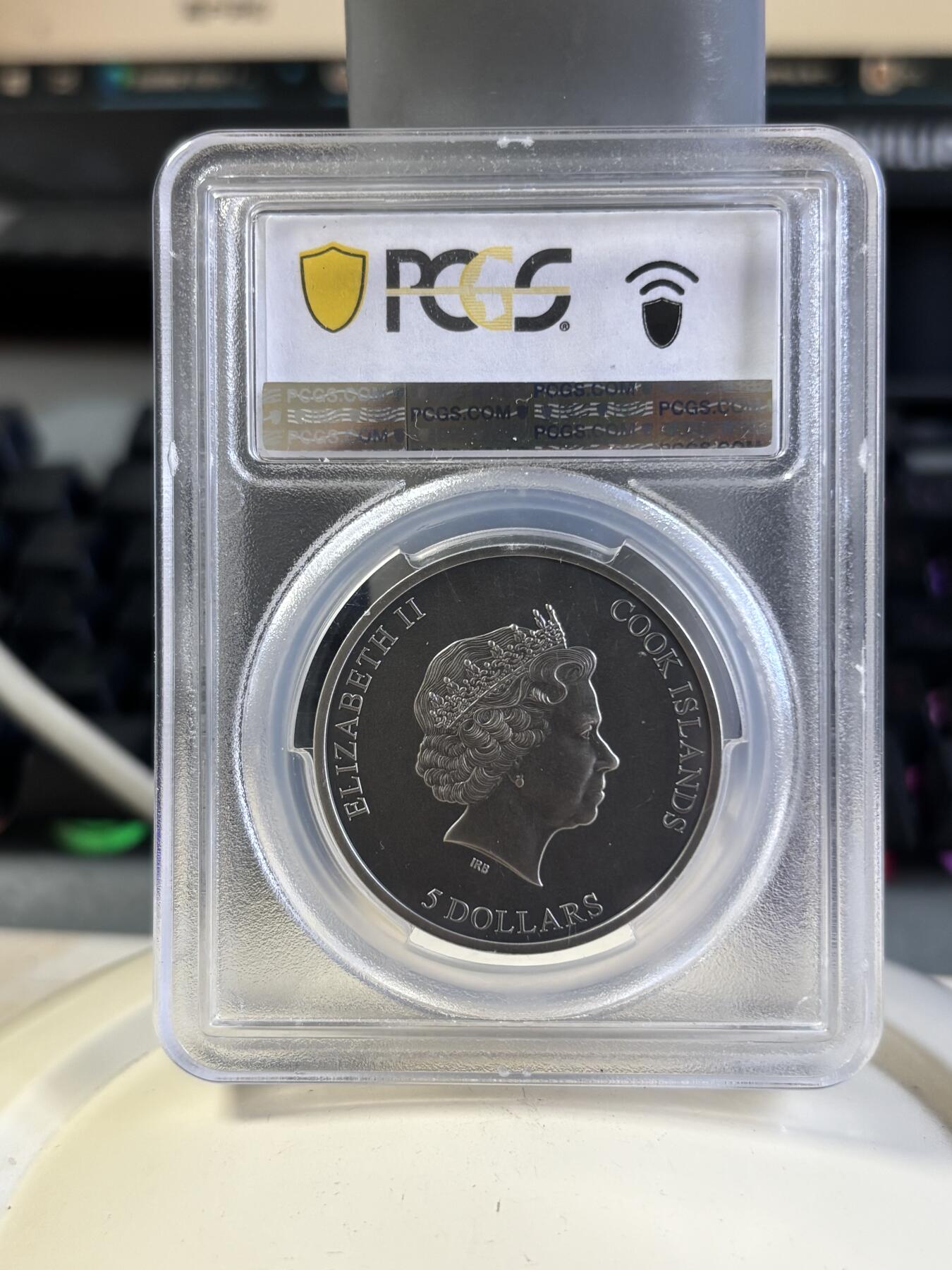 第197期拍卖 库克2022年秘密之心独特的爱1盎司仿古银币PCGS-MS70首无盒证书，999银，发行2022枚银价584