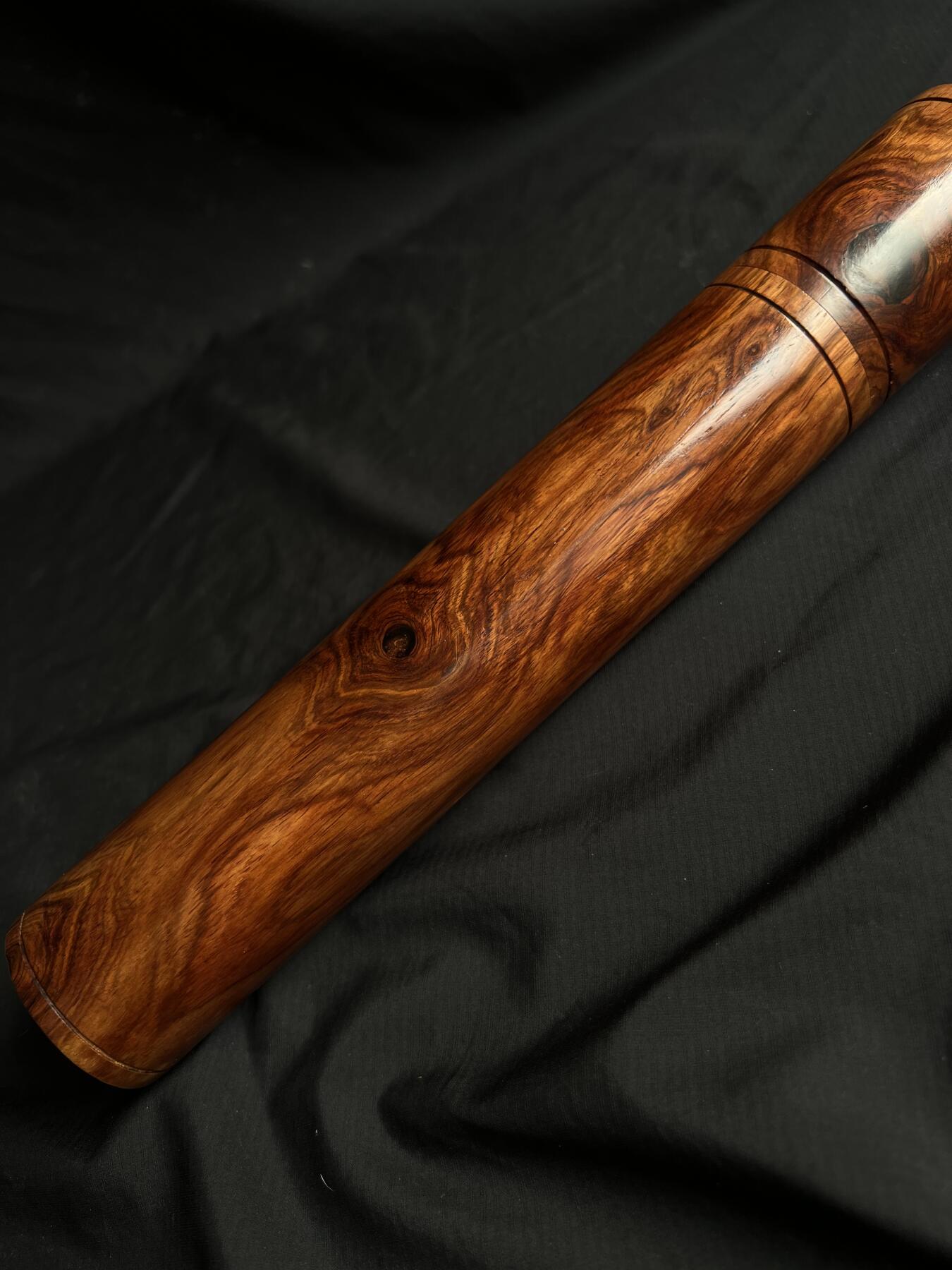 零元拍：海南黄花梨虎皮纹满花香桶，同料整料制作：268/44MM