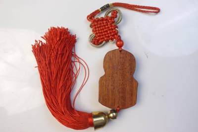 上海都达杂项专场103【全场包邮】  桃木武财神挂件61-337