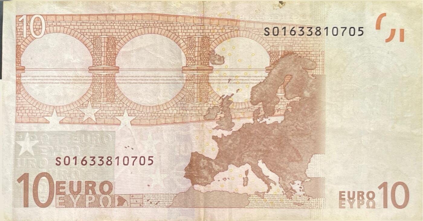 回流0405 2002年版10欧元纸币（首版罗马式建筑系列，意大利发行）¥74.6