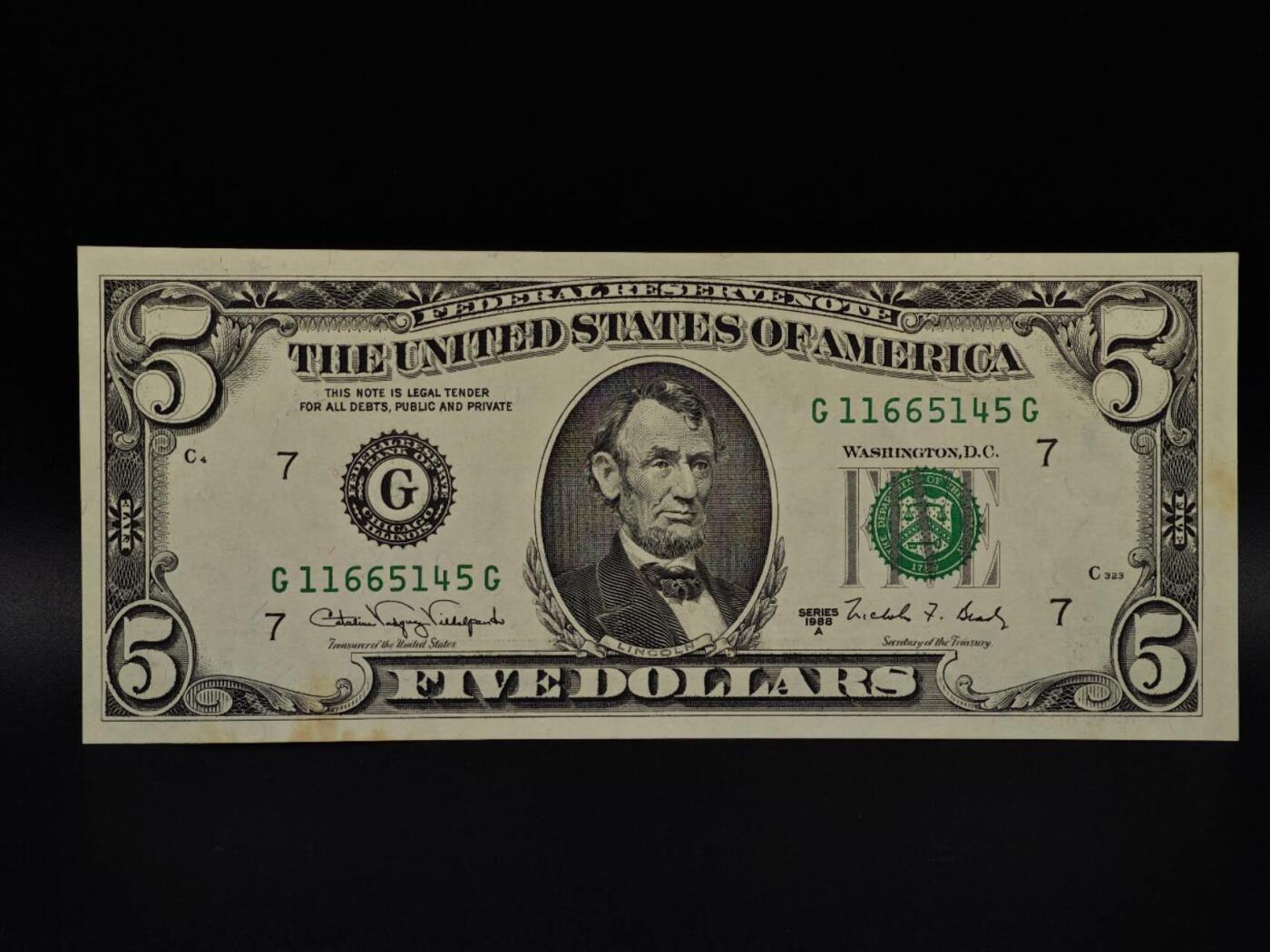  【淘币小摊】限时拍第八百九十拍   纸币场    每周一统一发货 美国5美元纸币