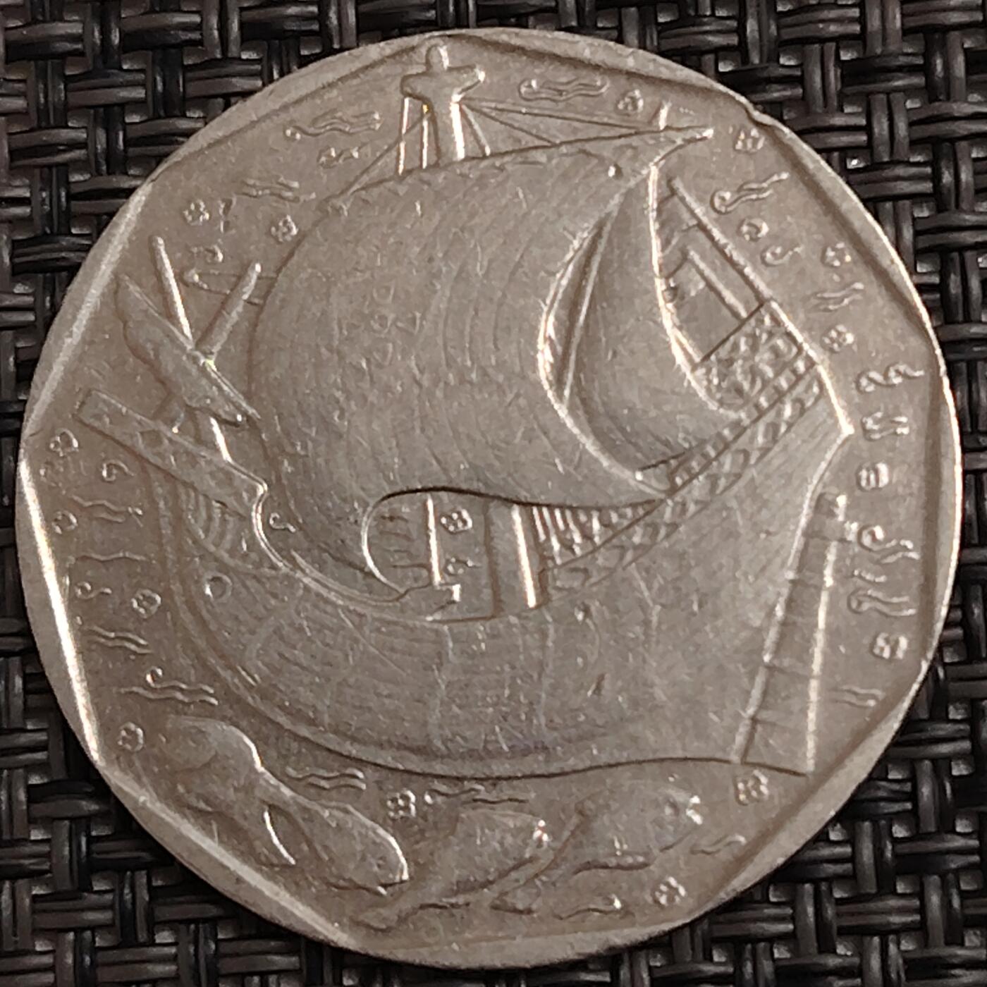 布加迪🐬～世界钱币(上海)🌾第 291 期 /  各国套币和散币 葡萄牙🇵🇹 1987年 50埃斯库多 帆船图案～C16