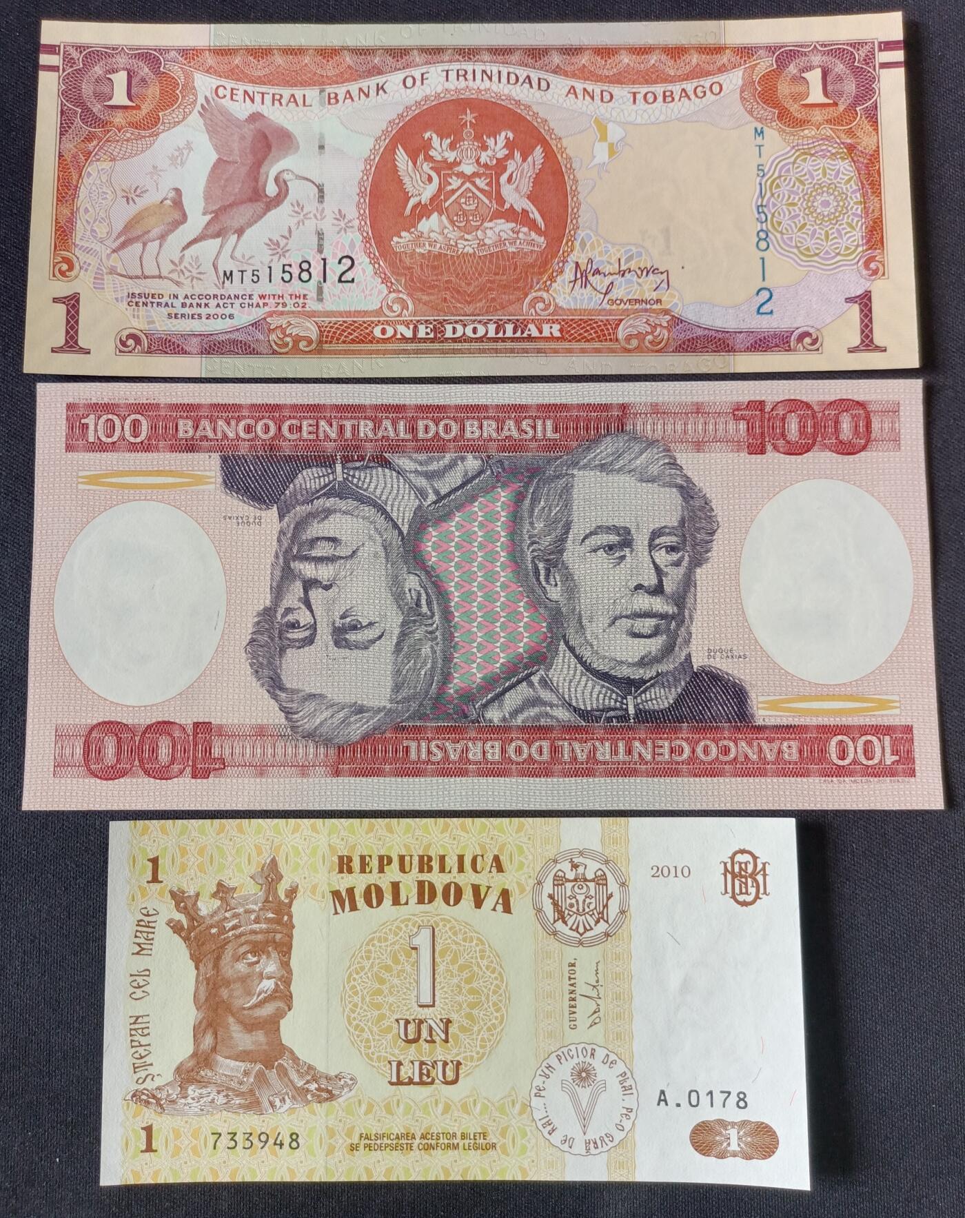 【游宝拍卖】丙午马年第20期 周六截拍 巴西 特立尼达 3张 UNC/UNC-