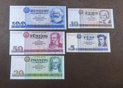 北京马甸外国币专卖第150期，外国纸币专场，陆续上拍，欢迎关注 - 东德5张/套全新