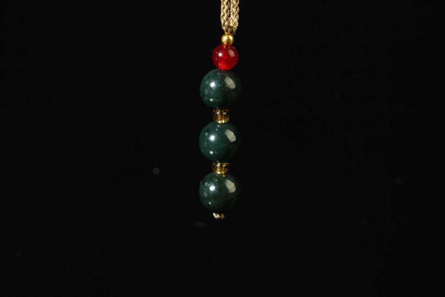 上海都达杂项专场七十二【全场包邮】 天然和田玉青玉三生三世吊坠挂件 附鉴定证书61-218